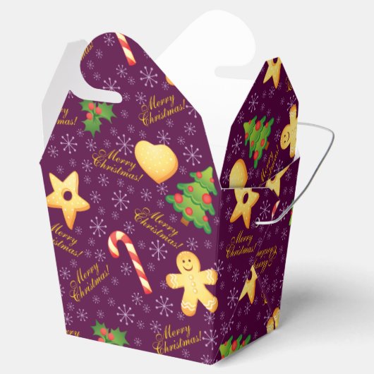 Vierkant kerstcadeaudoos bedankdoosjes (Geopend)