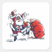 Vierkant kerststaartstickers vierkante sticker (Voorkant)