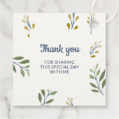 Vierkant Label - Custom Communion Botanische Patro (Achterkant)