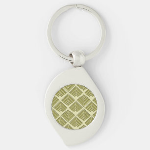 Vierkant lef Pattern Gold Limoen Light Sleutelhanger