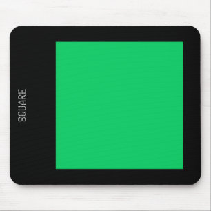 Vierkant - Licht groen en zwart Muismat