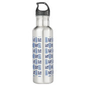 Vierkant lijnen waterfles (Achterkant)