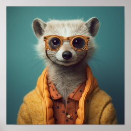 Vierkant "Marvelous Meerkat" Poster