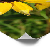  vierkant met kleine gele bloemen poster (Hoek)