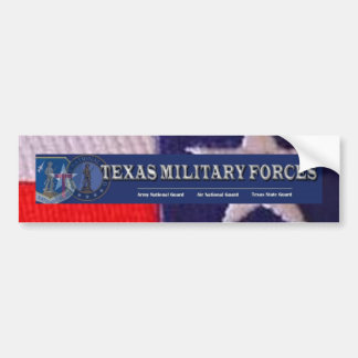 vierkant met TX-vlag, strijdkrachten met texas Bumpersticker