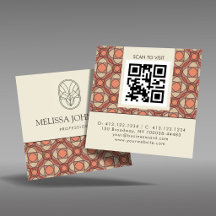 Vierkant Mid-Century Modern Patroon QR