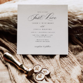 Vierkant Moderne Kalligrafie Duidelijke Huwelijksu Kaart