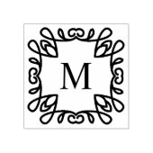 Vierkant Monogram Rubberstempel (Afrduk)