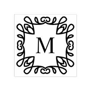 Vierkant  Monogram Rubberstempel