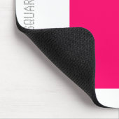 Vierkant - Neon Red en White Muismat (Hoek)