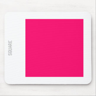 Vierkant - Neon Red en White Muismat