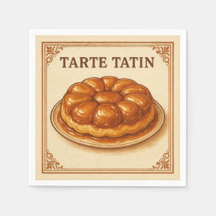 Vierkant ontwerp (Tarte Tatin, retro stijl) Servet
