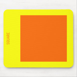 Vierkant - Oranje en geel Muismat