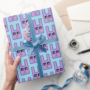 Vierkant paaspaaspapier cadeaupapier