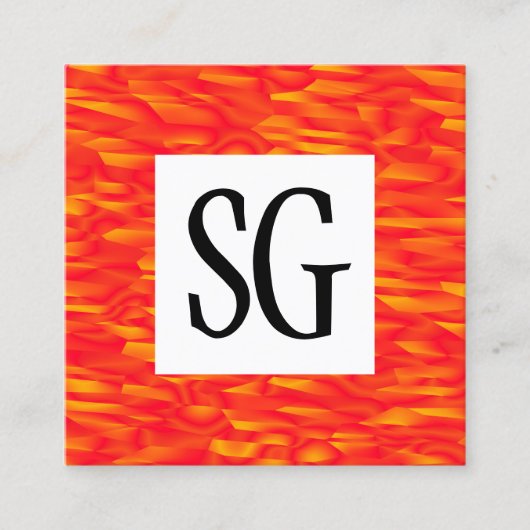 Vierkant paneel - Initialen - 080716(011) Vierkante Visitekaartje (Voorkant)