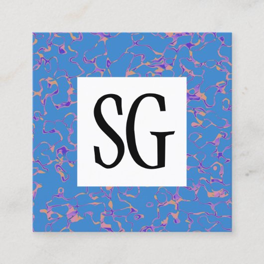 Vierkant paneel - Initialen - 080716(1) Vierkante Visitekaartje (Voorkant)