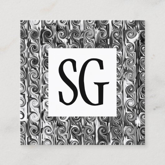 Vierkant paneel - Initialen - 161116(03) Vierkante Visitekaartje (Voorkant)