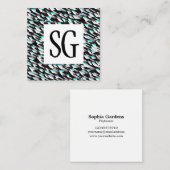 Vierkant paneel - Initialen - 190716(06) Vierkante Visitekaartje (Voorkant / Achterkant)