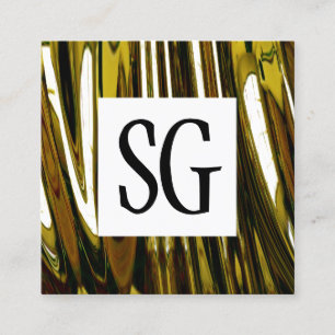 Vierkant paneel - Initialen - Abstract goud Vierkante Visitekaartje