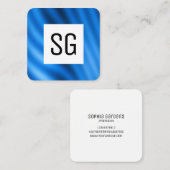 Vierkant paneel - Initialen - Indigoverloop Vierkante Visitekaartje (Voorkant / Achterkant)