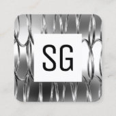 Vierkant paneel - Initialen - Overlappende Springs Vierkante Visitekaartje (Voorkant)