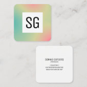 Vierkant paneel - Initialen - Verloopvierkant B Vierkante Visitekaartje (Voorkant / Achterkant)