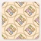 Vierkant papier Onderzetters aangepaste Logo promo (Voorkant)