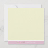 Vierkant patchwork kalk designer geboorteaankondig aankondiging (Achterkant)