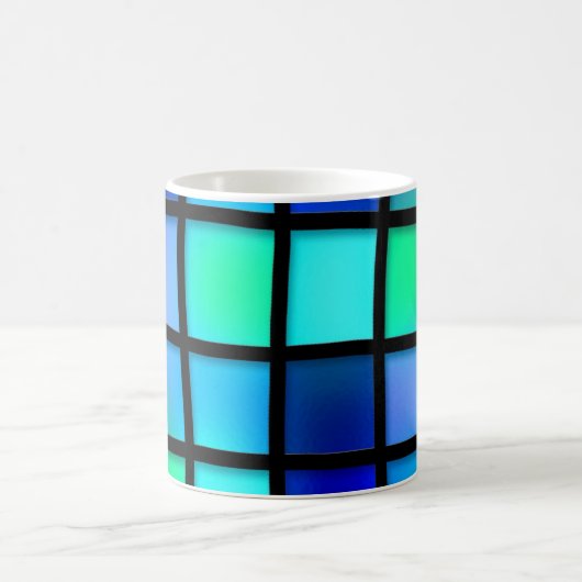 vierkant patroon koffiemok (Center)