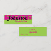 vierkant patroon mini visitekaartje (Voorkant / Achterkant)