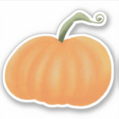 Vierkant pompoen sticker (Voorkant)