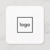 Vierkant professioneel wit voeg uw aangepaste logo vierkante visitekaartje (Voorkant)