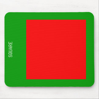 Vierkant - rood en groen muismat