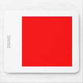 Vierkant - Rood en Wit Muismat (Voorkant)