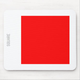 Vierkant - Rood en Wit Muismat
