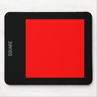 Vierkant - Rood en zwart Muismat