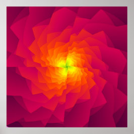 Vierkant Roos Poster