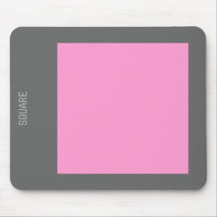 Vierkant - Roze en grijs Muismat