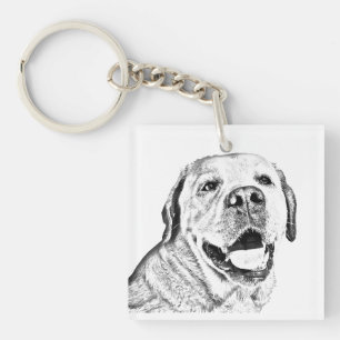 Vierkant Sleutelhanger - Labrador Retriever