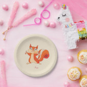 Vierkant speeltouw papieren bordje (Feest)