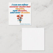 Vierkant Twelfde nacht Shakespeare Notitiekaartje (Voorkant / Achterkant)