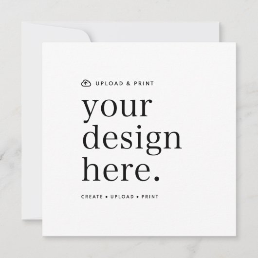 Vierkant Uitnodiging | Ontwerp Upload 13,34 cm Doe (Voorkant)