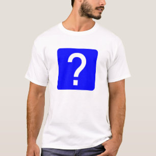Vierkant van vraagteken t-shirt