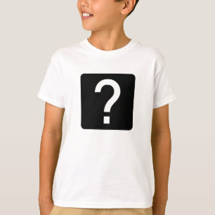 Vierkant van vraagteken t-shirt