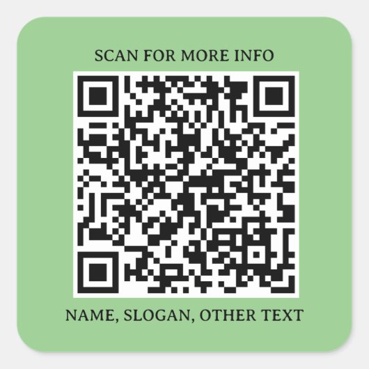 Vierkant verbinden: Zakelijke QR Code Sticker (Voorkant)