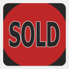 Vierkant verkochte Stickers