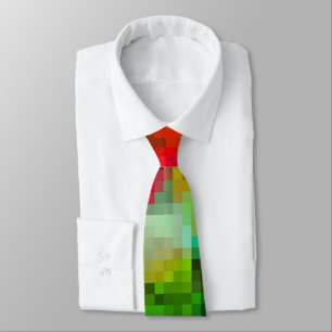 Vierkant vierkant vierkant met veelhoekige geometr stropdas