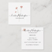 Vierkant Visitekaartje Minimale waterverf (Voorkant / Achterkant)