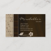 Vierkant Visitekaartje vierkant beige bruin (Achterkant)