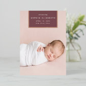 vierkant weg | Aankondiging van de geboorte van Ro (Staand Voorkant)